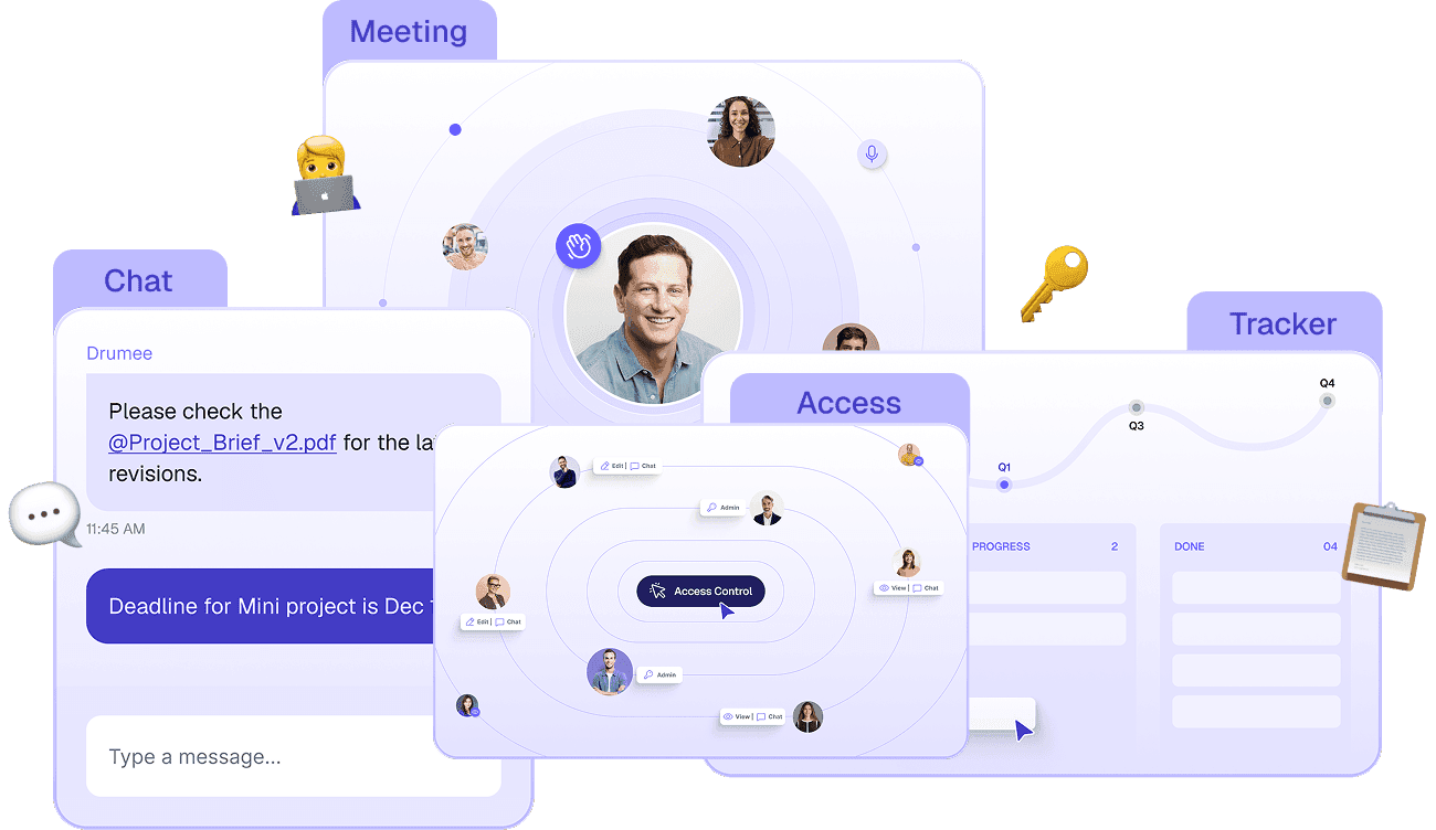 Drumee post-cloud workspace illustration